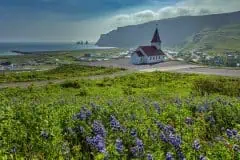 Iceland Vík church